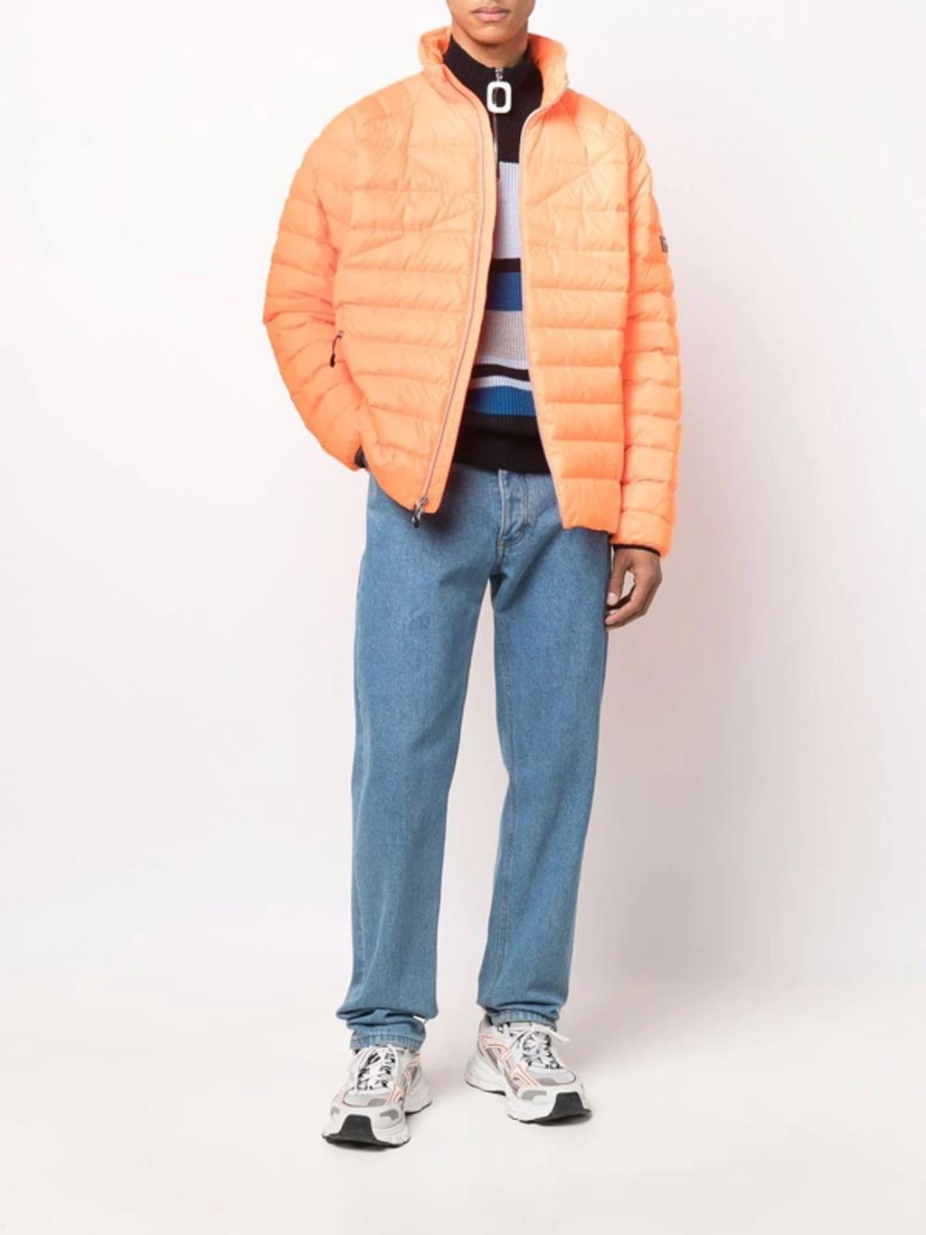 Padded Zipped Jacket In Orange Product Image