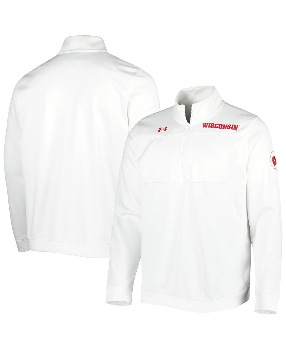 Mens Under Armour Wisconsin Badgers Universal Mock Neck Half-Zip Jacket Product Image