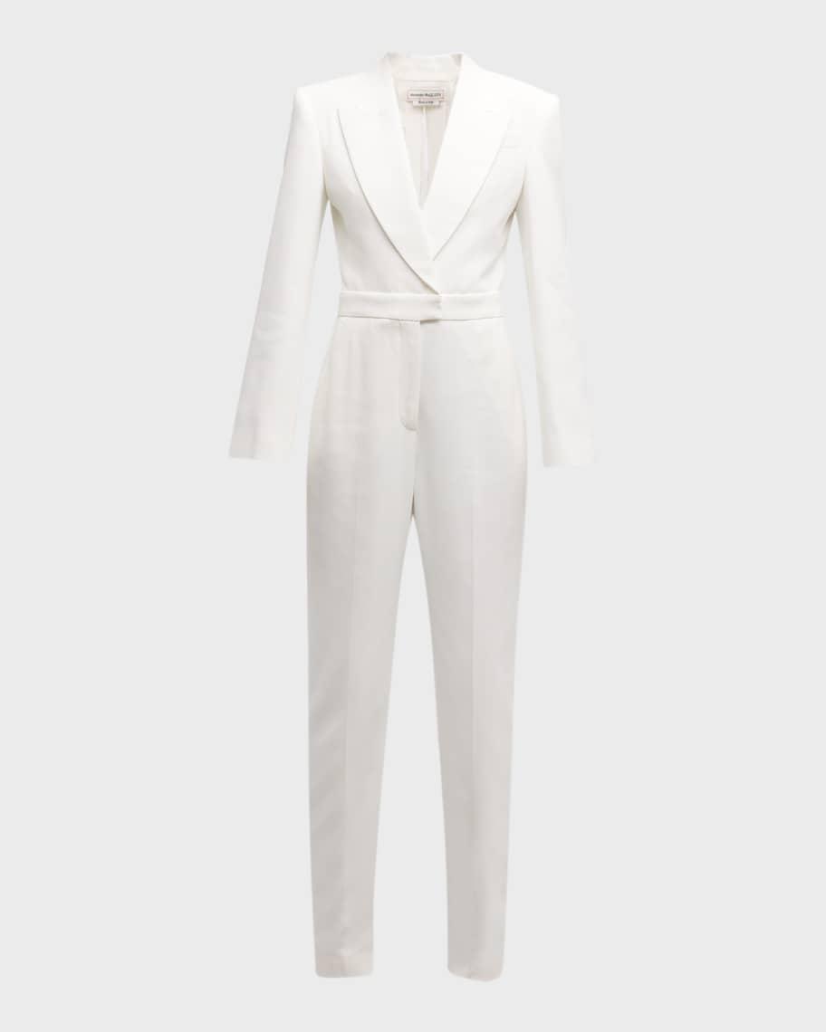 Tailored Plunge Jumpsuit with Slit Detail Product Image