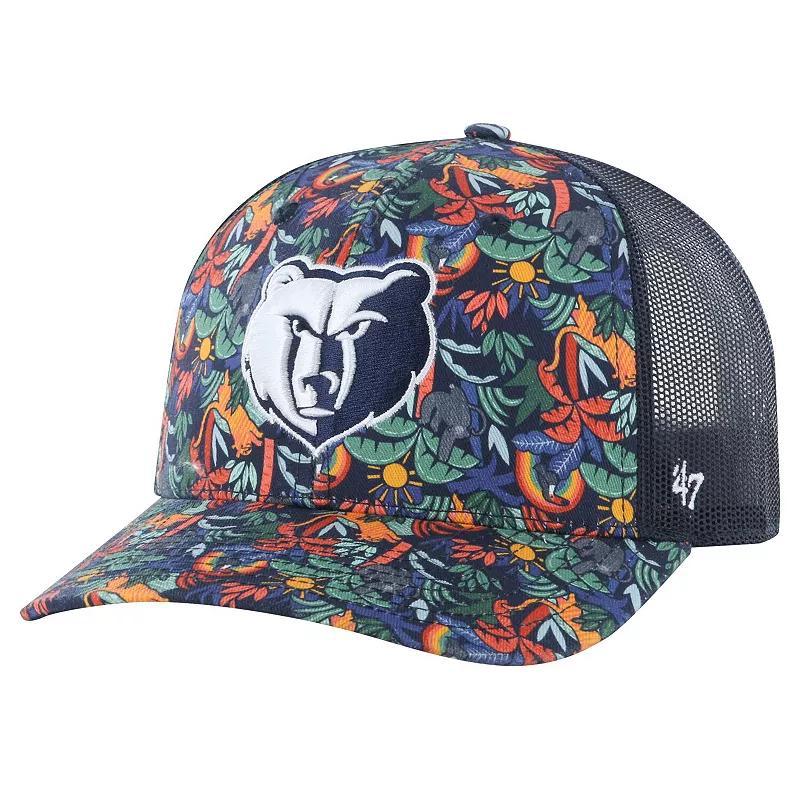 Mens 47 Navy Memphis Grizzlies Jungle Trucker Adjustable Hat, Grz Blue Product Image