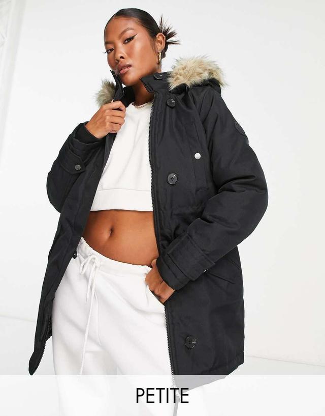 Vero Moda Petite parka in black Product Image