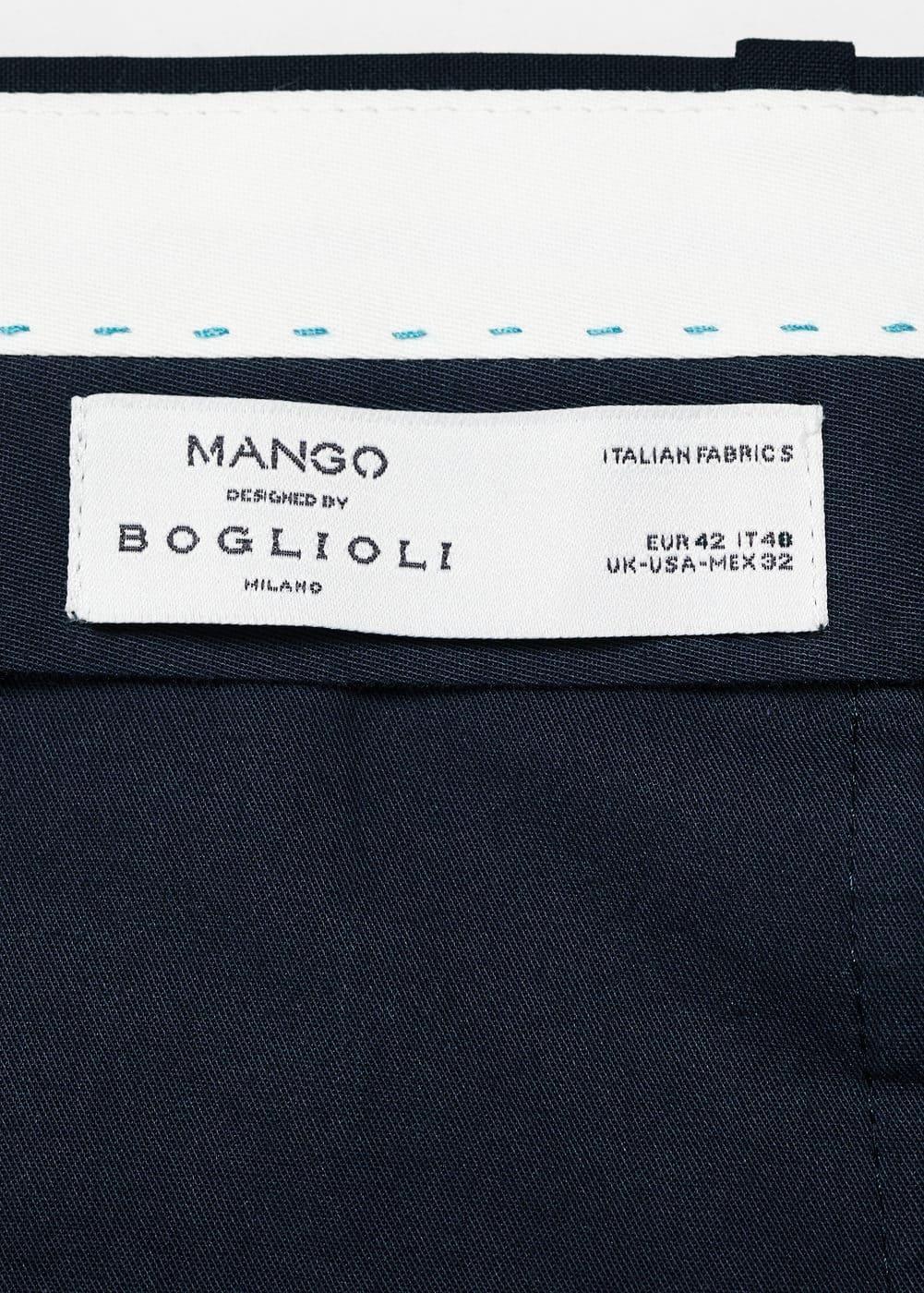 MANGO MAN - 100% virgin wool pleated pants dark navyMen Product Image