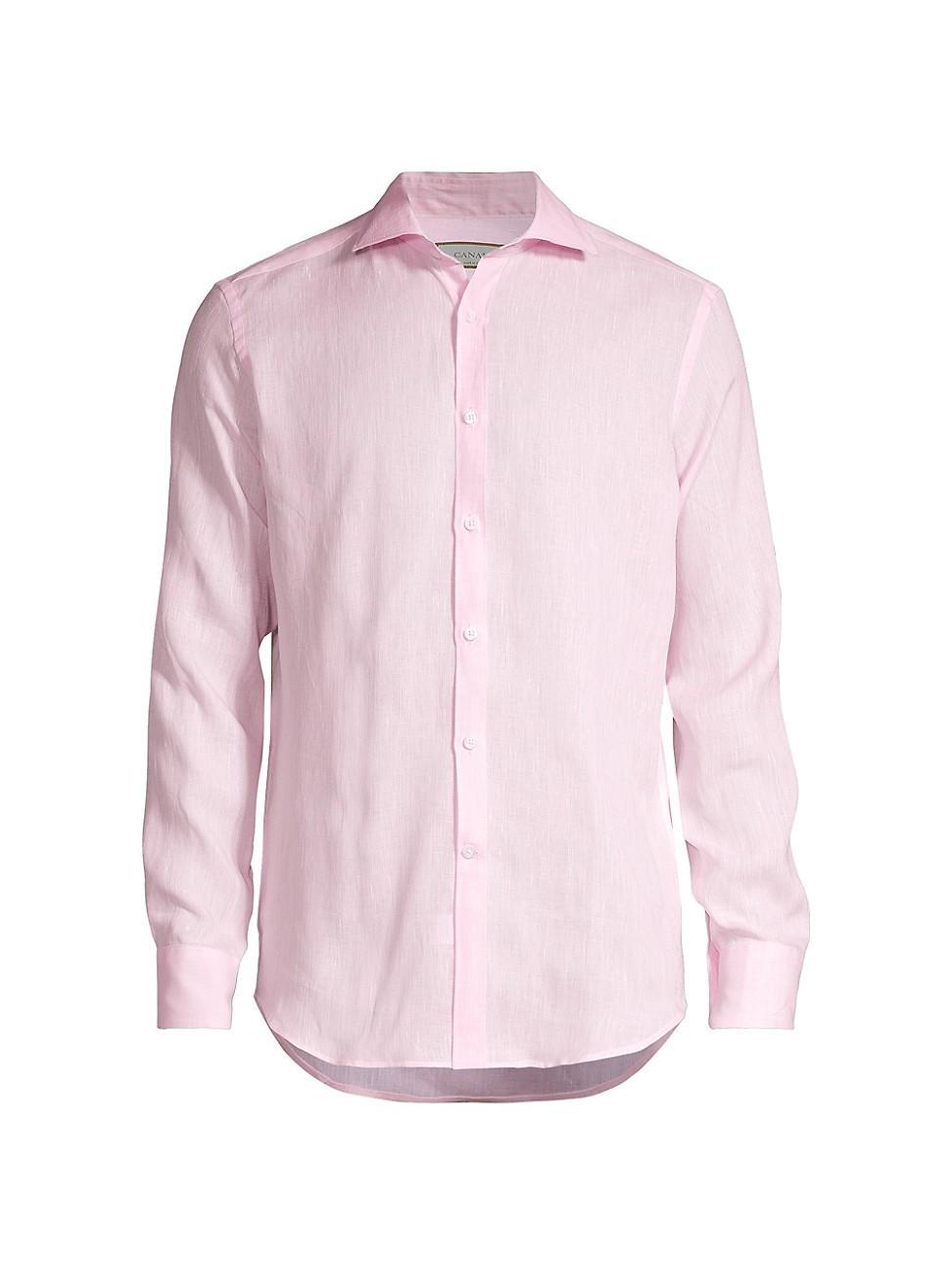 Mens Classic-Fit Linen Sport Shirt Product Image