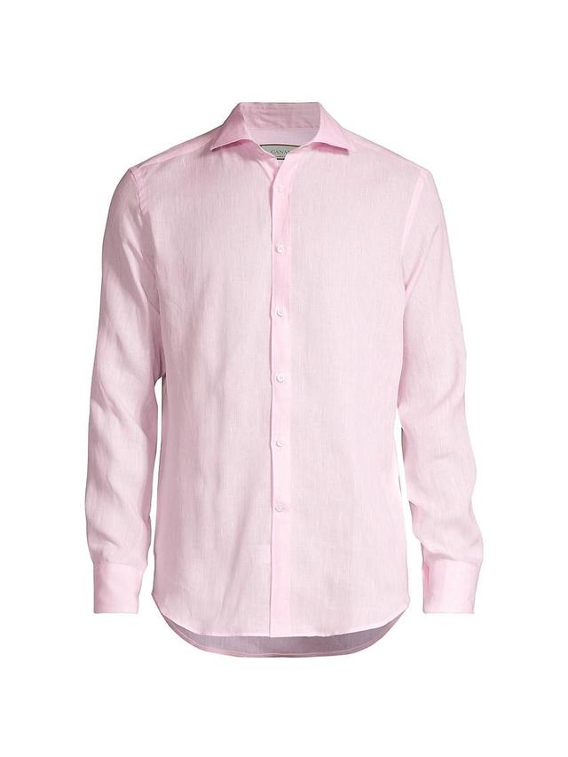 Mens Regular Fit Linen Sport Shirt Product Image