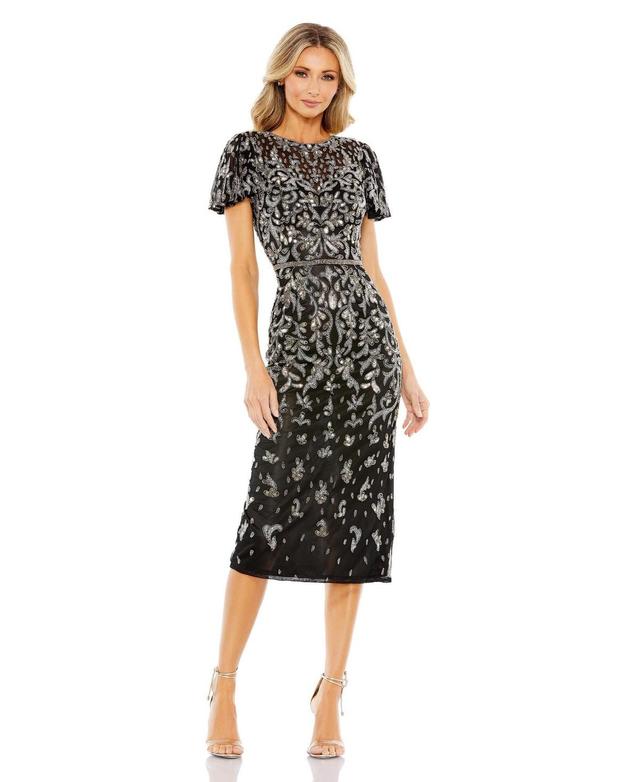 Womens Embellished Midi-Dress Product Image