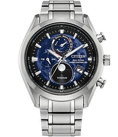 Men's Citizen Eco-DriveÂ® Sport Luxury Super Titaniumâ¢ Radio Controlled Chrono Watch with Grey Dial (Model: By1010-57H) Product Image