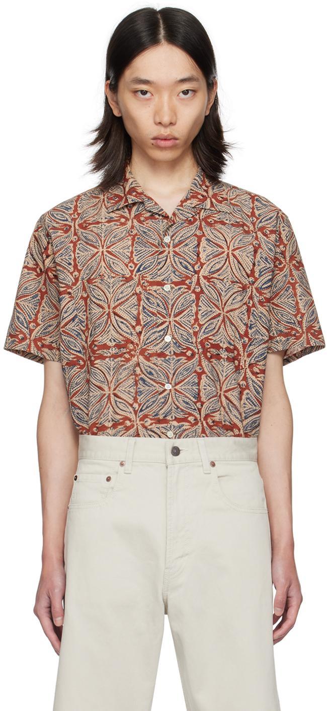 Red Block Print Shirt Product Image