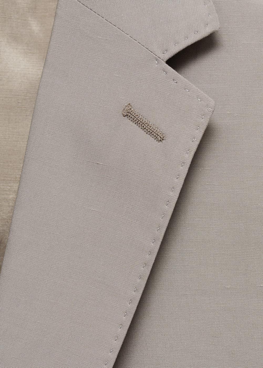 Slim-fit linen-blend suit blazer - Men | MANGO USA Product Image