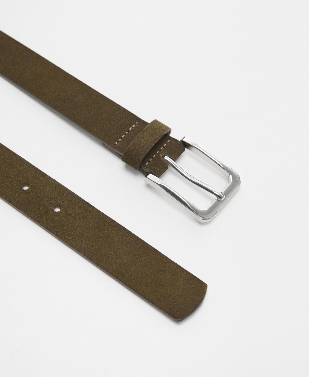 MANGO MAN - Suede belt khakiMen Product Image