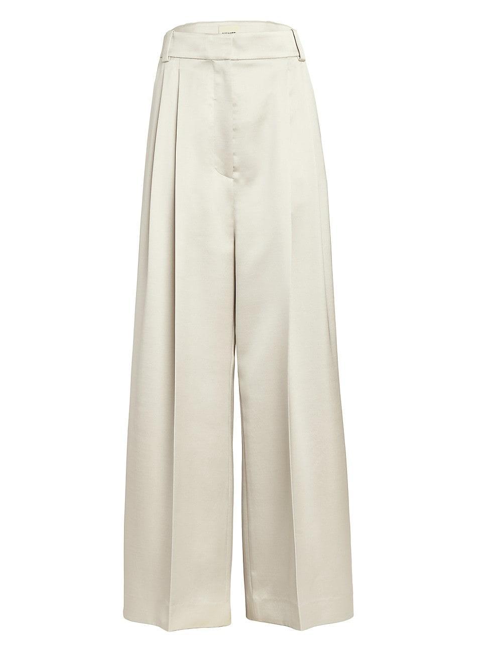 Womens Simone Wool-Blend Pleated Trousers Product Image