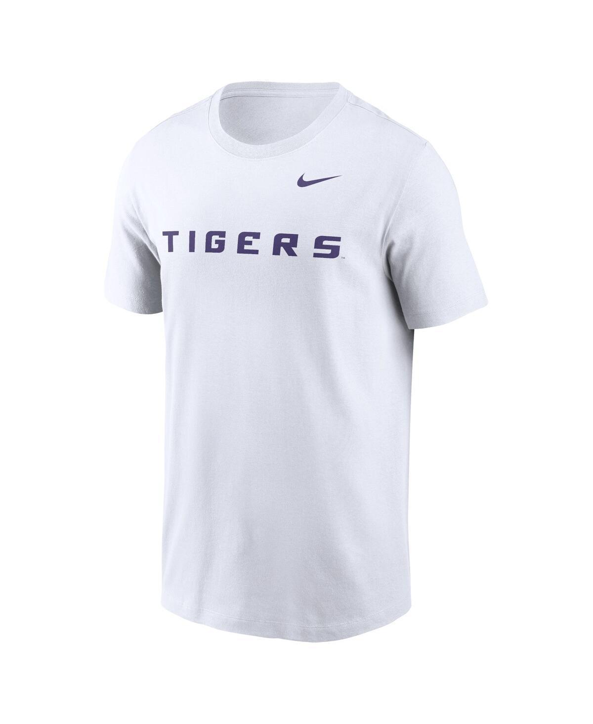 NIKE Men's White Lsu Tigers Primetime Evergreen Wordmark T-shirt Product Image