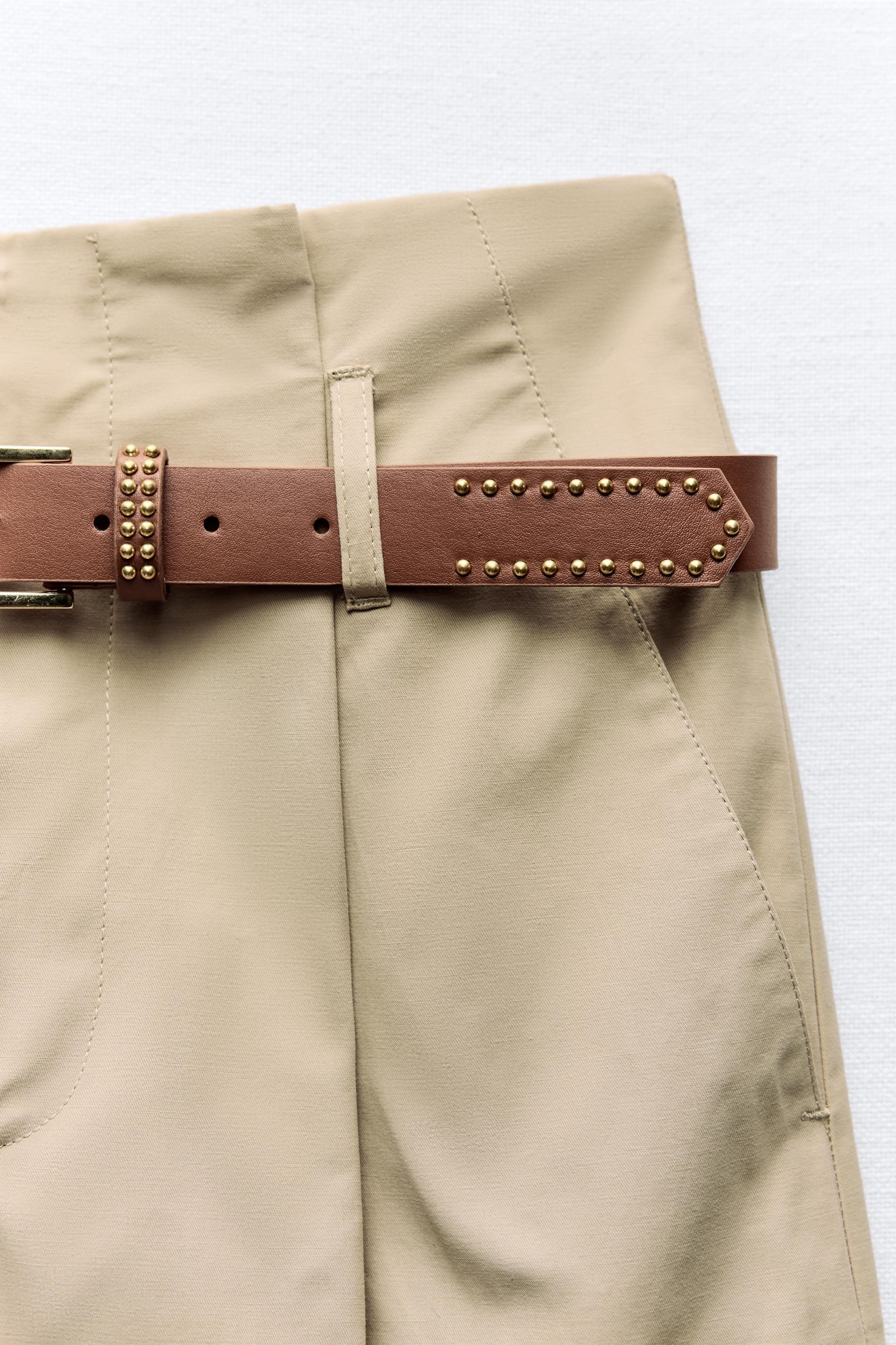 BELTED PAPERBAG CARGO PANTS Product Image