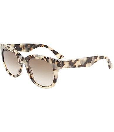 Lacoste Womens L971S 52mm Havana Oval Sunglasses Product Image