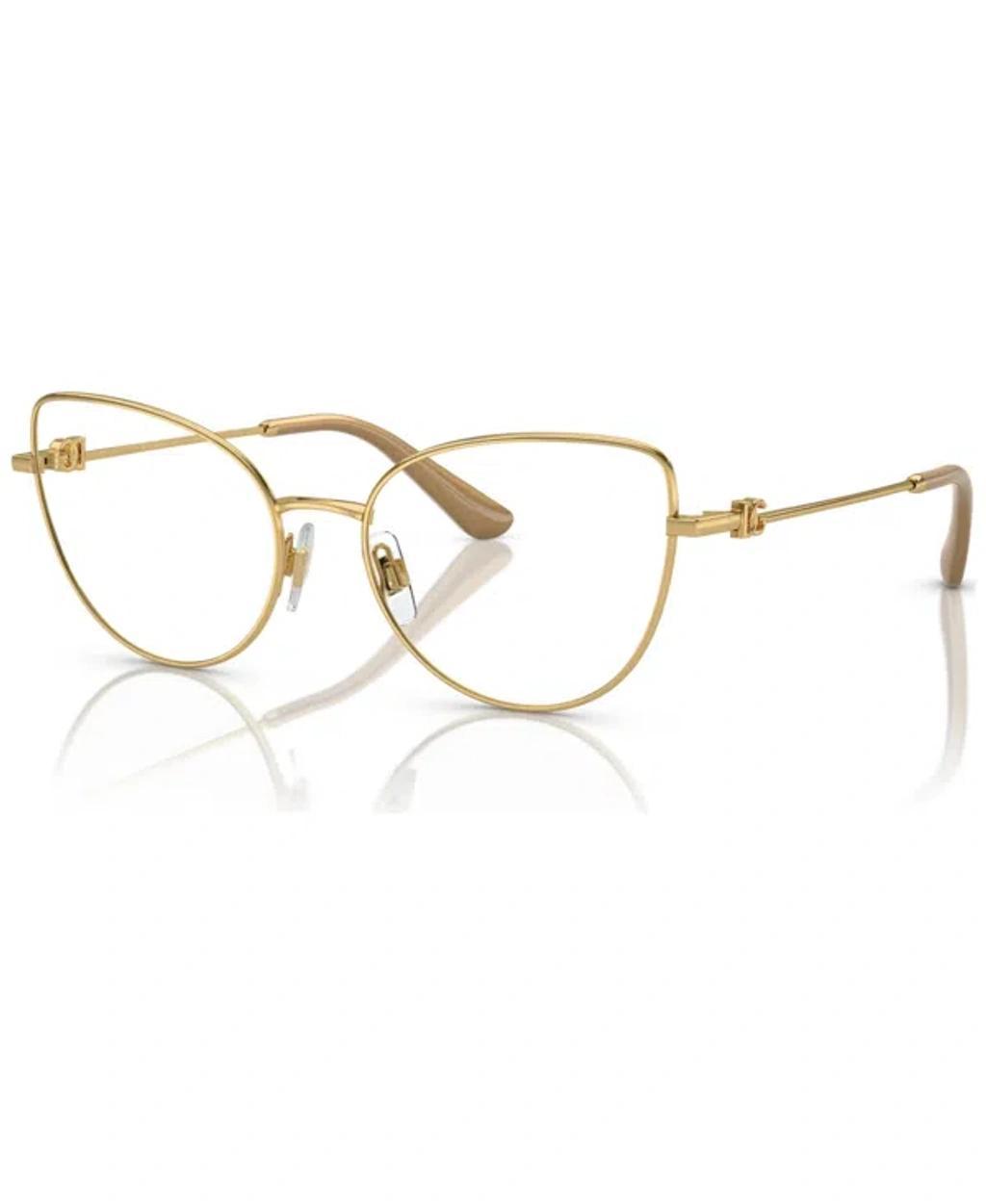 DOLCE & GABBANA Women's Cat Eye Eyeglasses, Dg1347 54 In Gold-tone Product Image