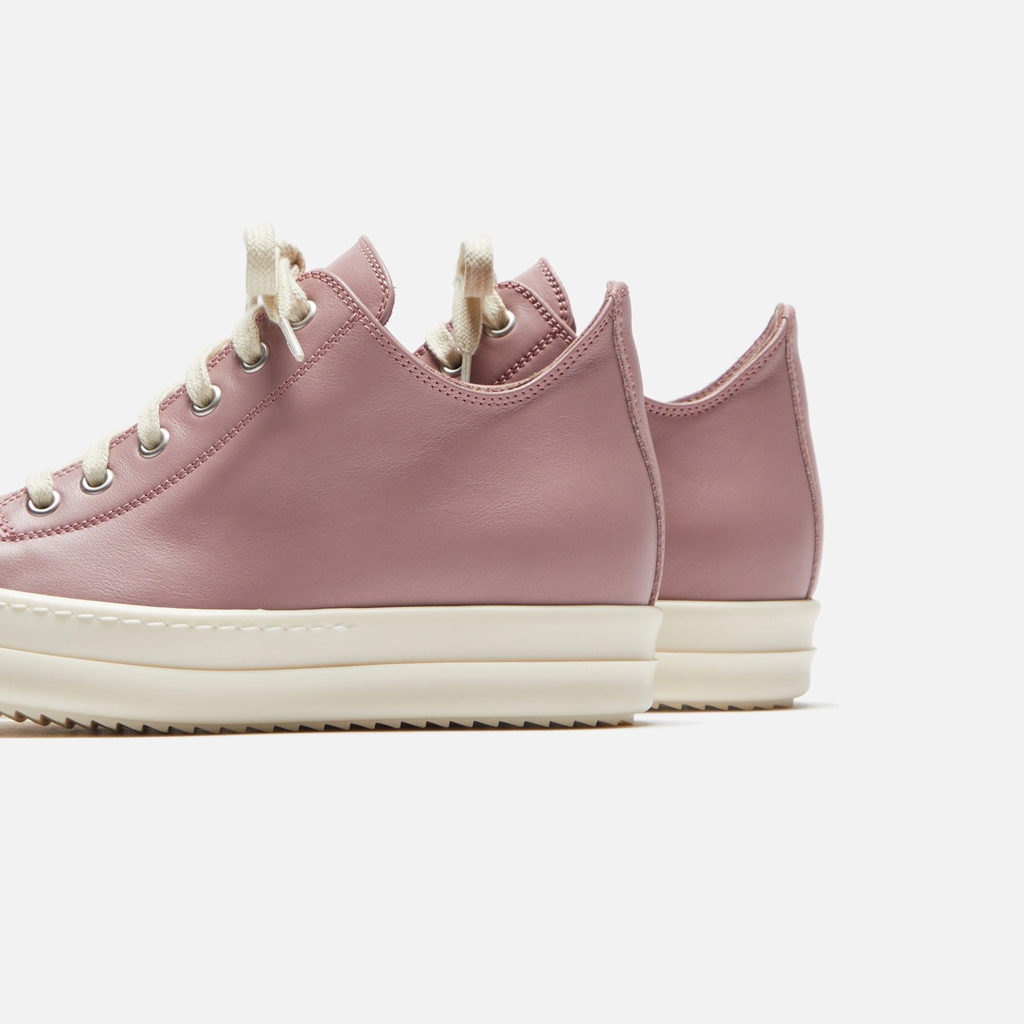 Rick Owens WMNS Low Sneakers - Dusty Pink / Milk / Milk Female Product Image