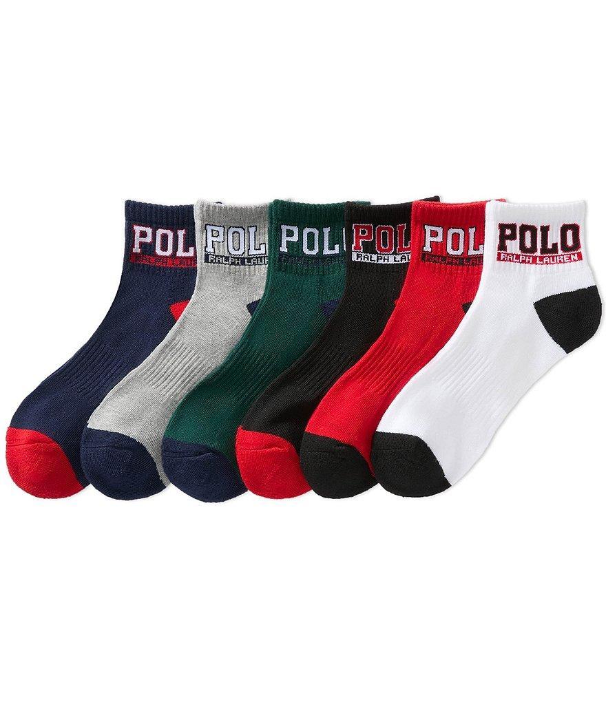 Polo Ralph Lauren Logo-Detailed Quarter Socks 6-Pack Product Image