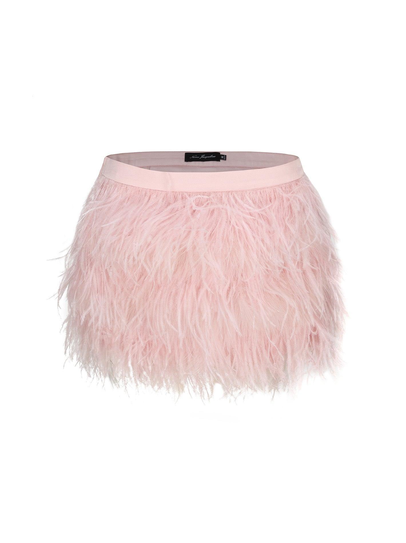 Ambre Feather Skirt (Pink) Product Image