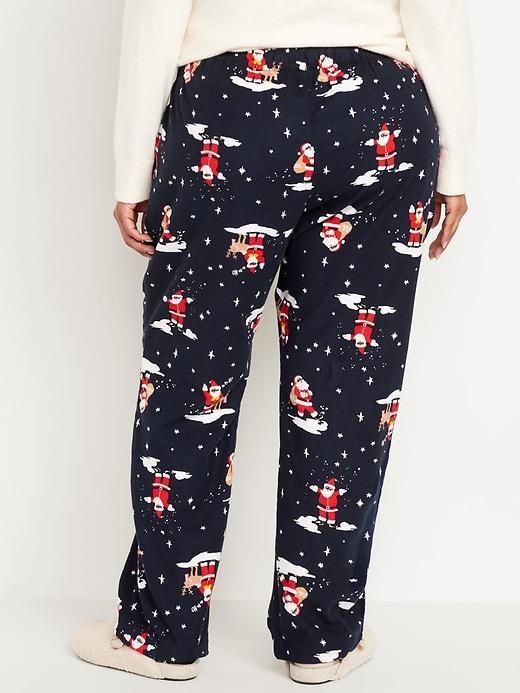 Mid-Rise Printed Flannel Pajama Pants Product Image