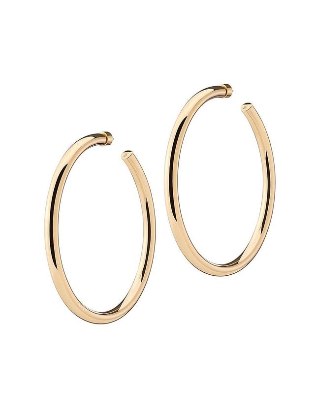 Womens Samira 10K-Gold-Plated Hoop Earrings Product Image