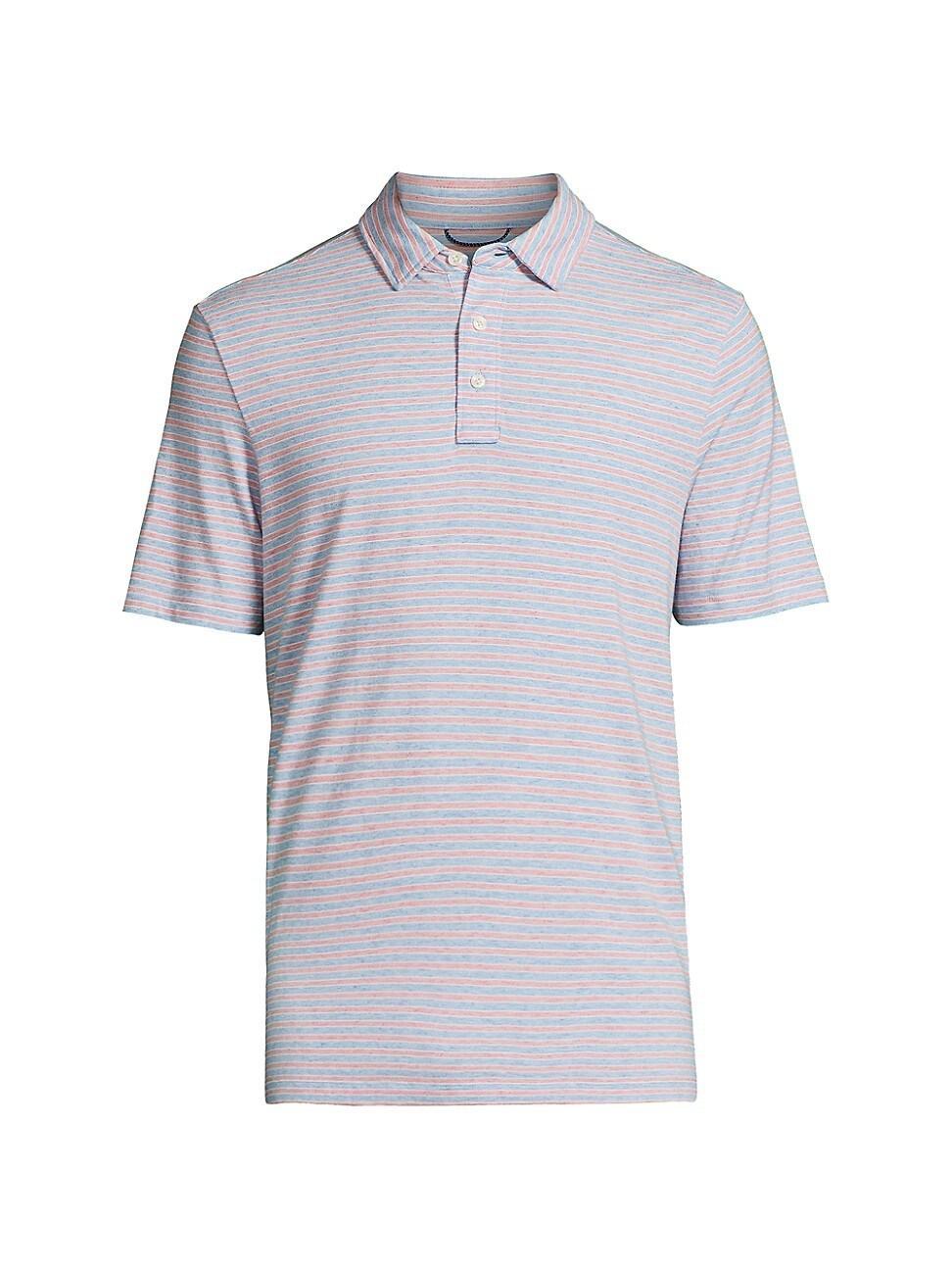 Mens Movement Pinstriped Cotton-Blend Polo Shirt Product Image