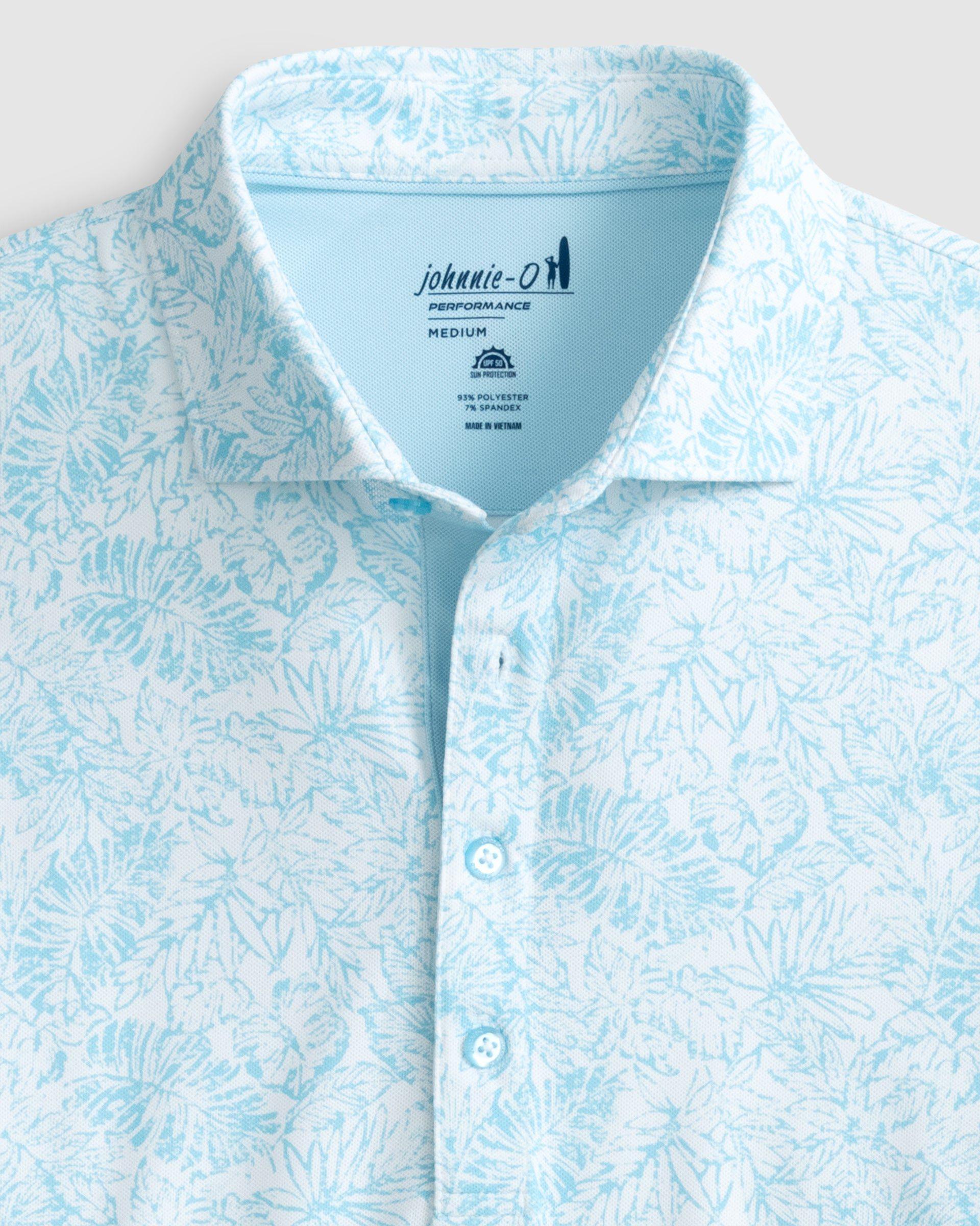 Hideaway Printed Mesh Performance Polo Male Product Image