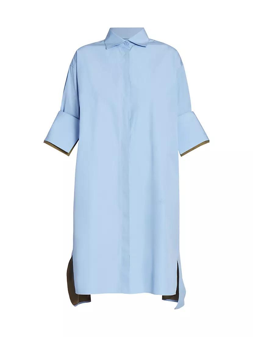 Turn-Up Cotton-Blend Shirtdress Product Image