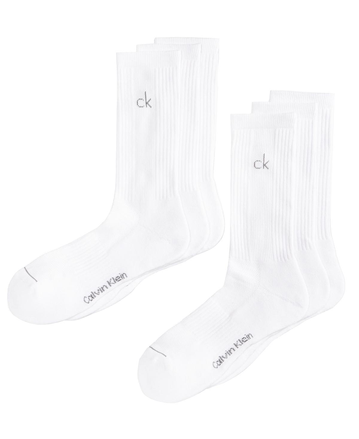 Calvin Klein Mens Athletic Performance Crew Socks 6-Pack Product Image