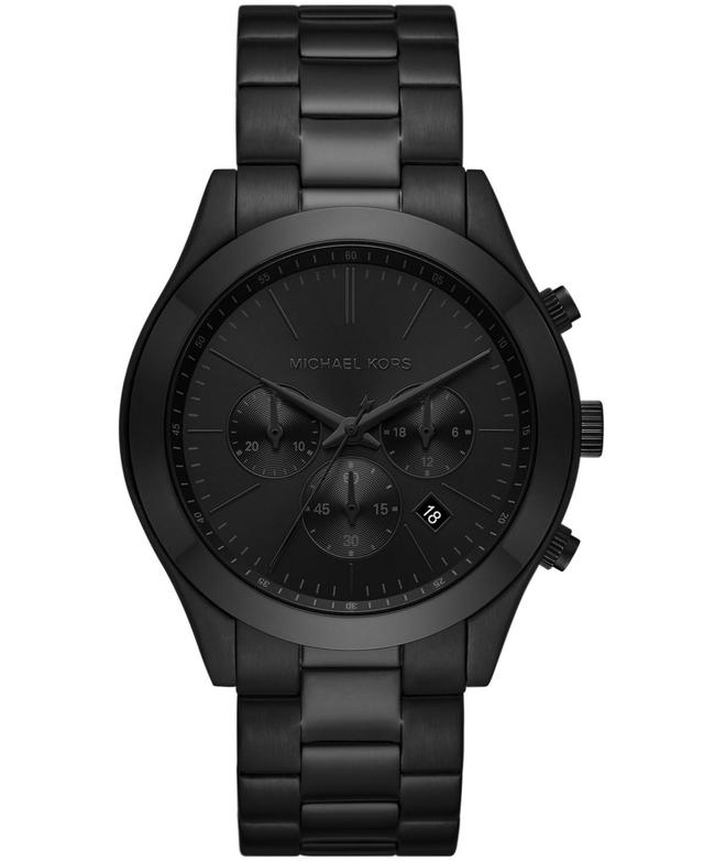 Michael Kors Mens Slim Runway Black Stainless Steel Bracelet Watch, 44mm Product Image