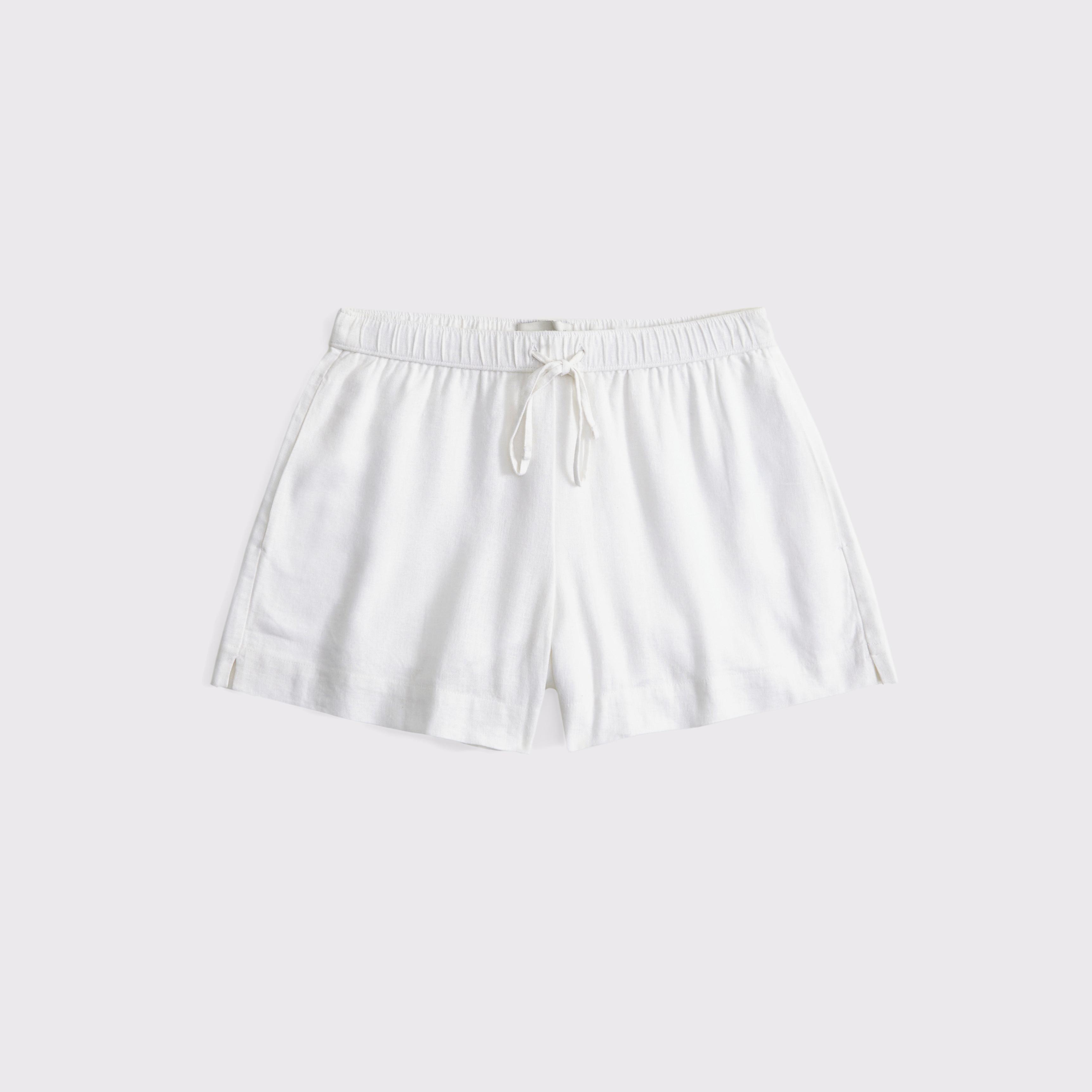 Mid Rise Linen-Blend Pull-On Short Product Image