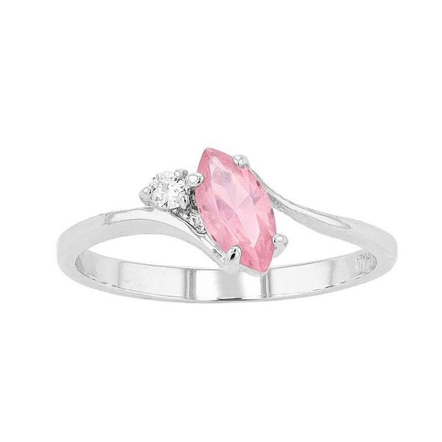 Traditions Jewelry Company Sterling Silver Crystal Birthstone Marquise Ring, Womens October Product Image