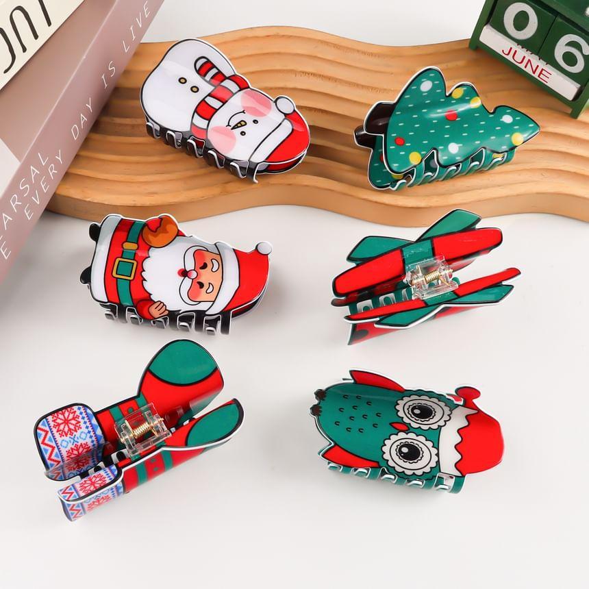 Christmas Cartoon PVC Hair Claw Clips (Various Designs) Product Image