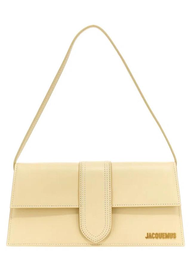 JACQUEMUS Le Bambino Long Leather Shoulder Bag In Off White Product Image