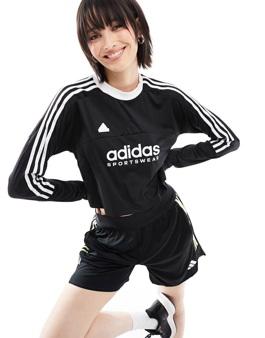 adidas Tiro Sportswear 3 stripe long sleeve top Product Image