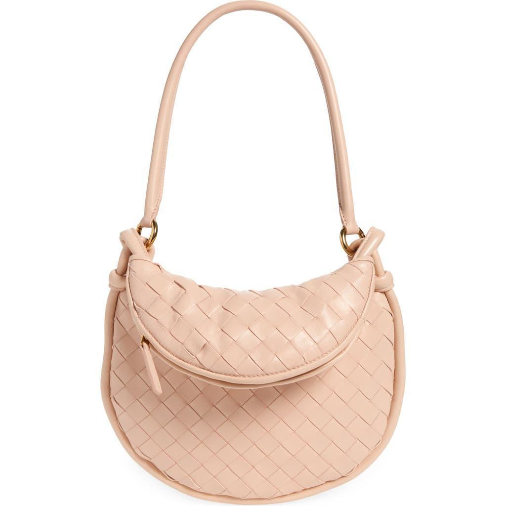 Small Gemelli Intrecciato Leather Shoulder Bag In Pink Product Image