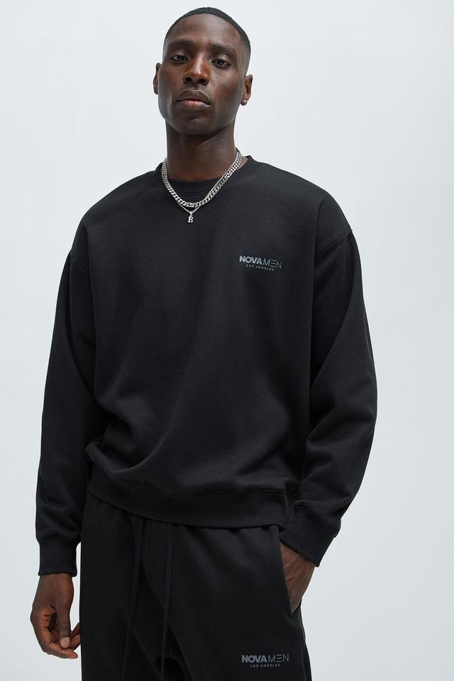 Tyson Novamen Oversized Sweatshirt - Black Product Image