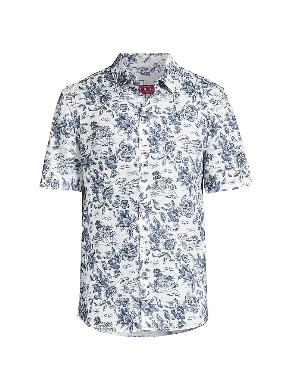 Mens Jack Air Floral Linen-Blend Shirt Product Image