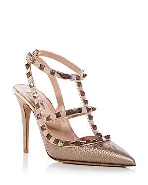 Womens Rockstud Mirror-Effect Pumps With Matching Straps And Studs Product Image