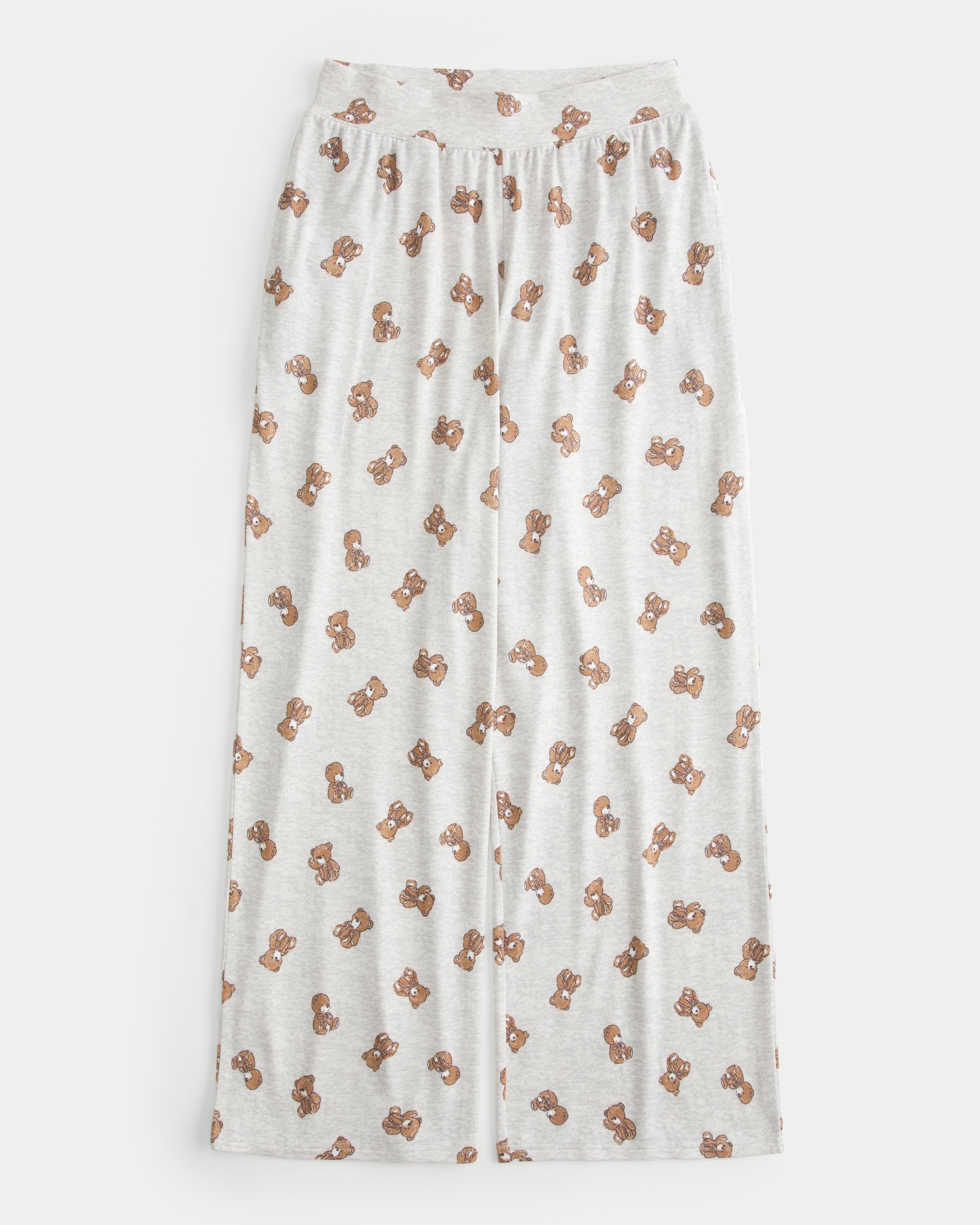 Cozy Wide-Leg Pajama Pants Product Image