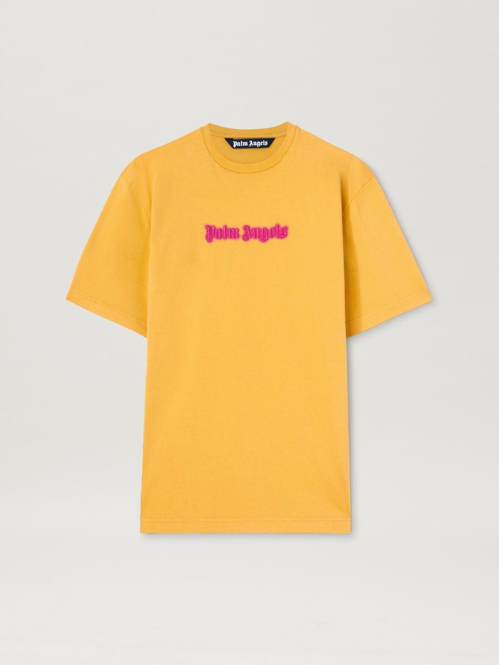 Neon Logo T-Shirt in yellow  - Palm Angels® Official  Product Image