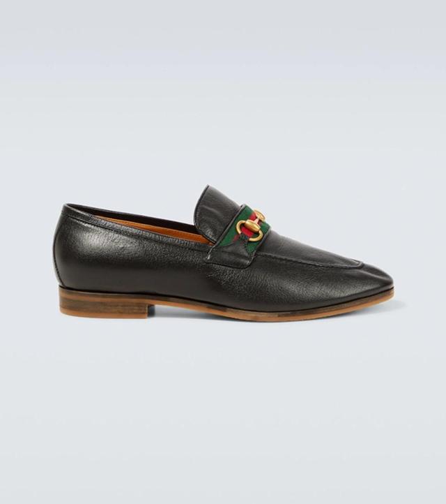 GUCCI Paride Horsebit Leather Loafers In Black Product Image