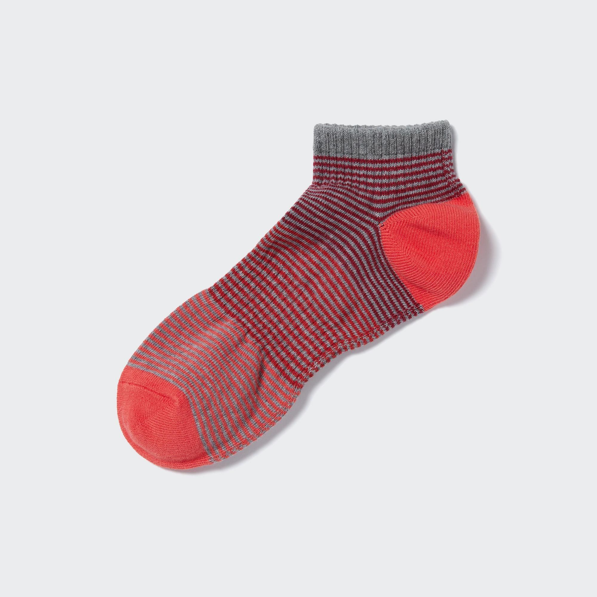 Mens Striped Short Socks with Deodorizing Red US8-US11 UNIQLO US Product Image