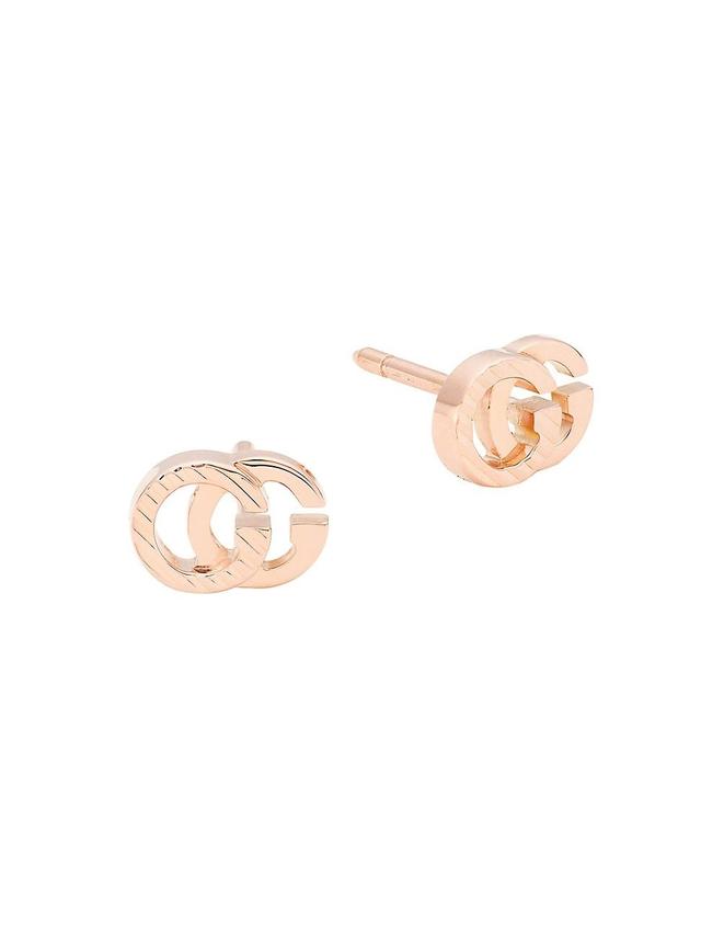 Womens Running G 18K Rose Gold Stud Earrings - Pink Gold - Pink Gold Product Image