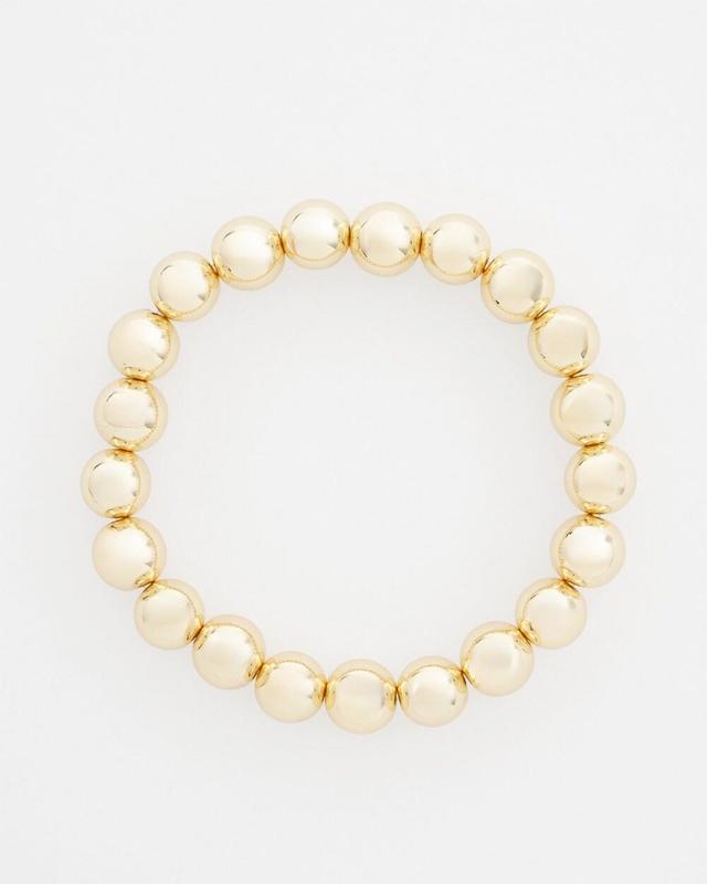 Large Gold Tone Beaded Stretch Bracelet   Chico's - Gold - Women Product Image