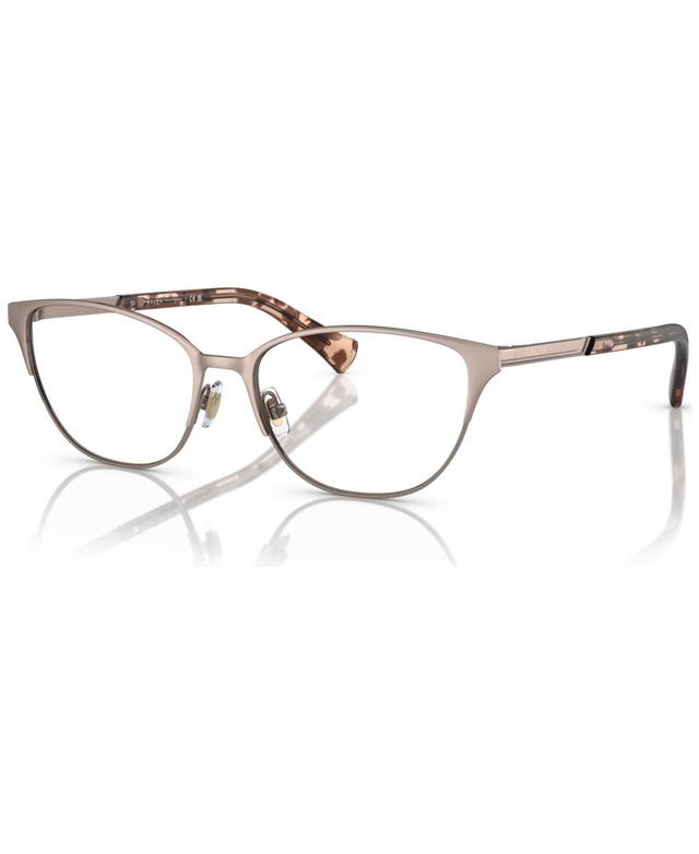 Ralph by Ralph Lauren Womens Cat Eye Eyeglasses, RA6055 54 - Shiny Rose Gold-Tone Product Image