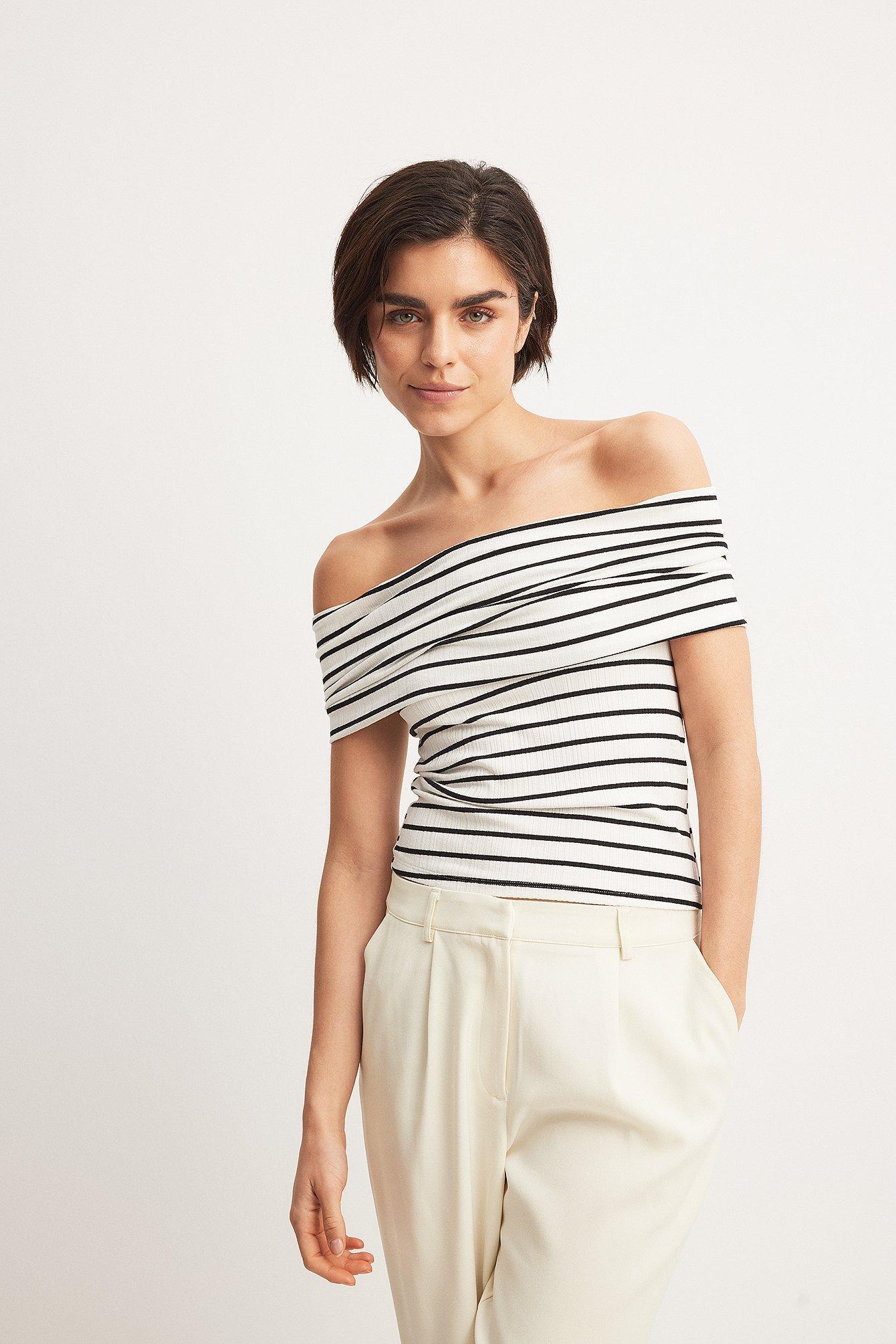 Off Shoulder Rib Top Product Image