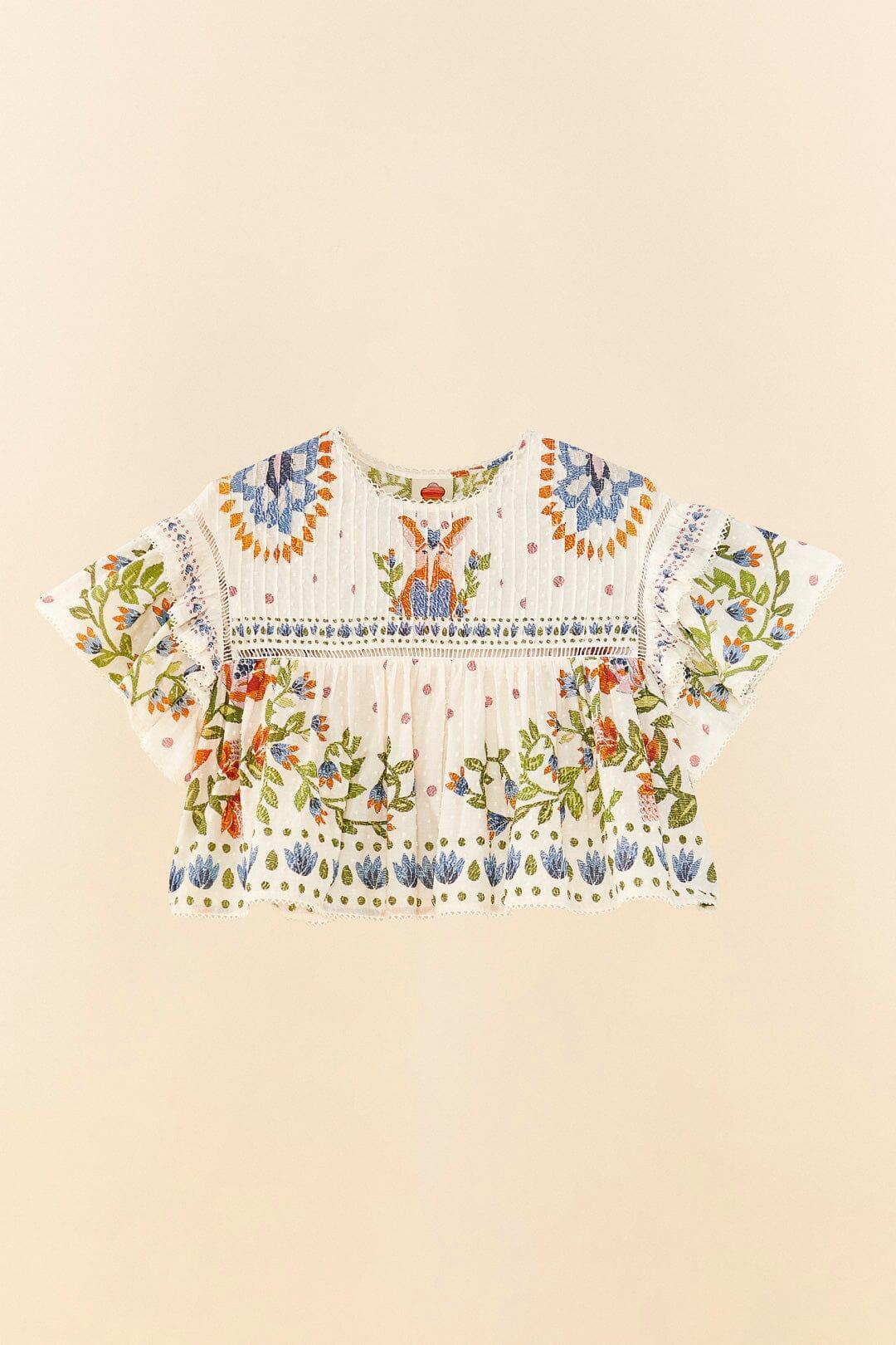 White Summer Garden Blouse Product Image