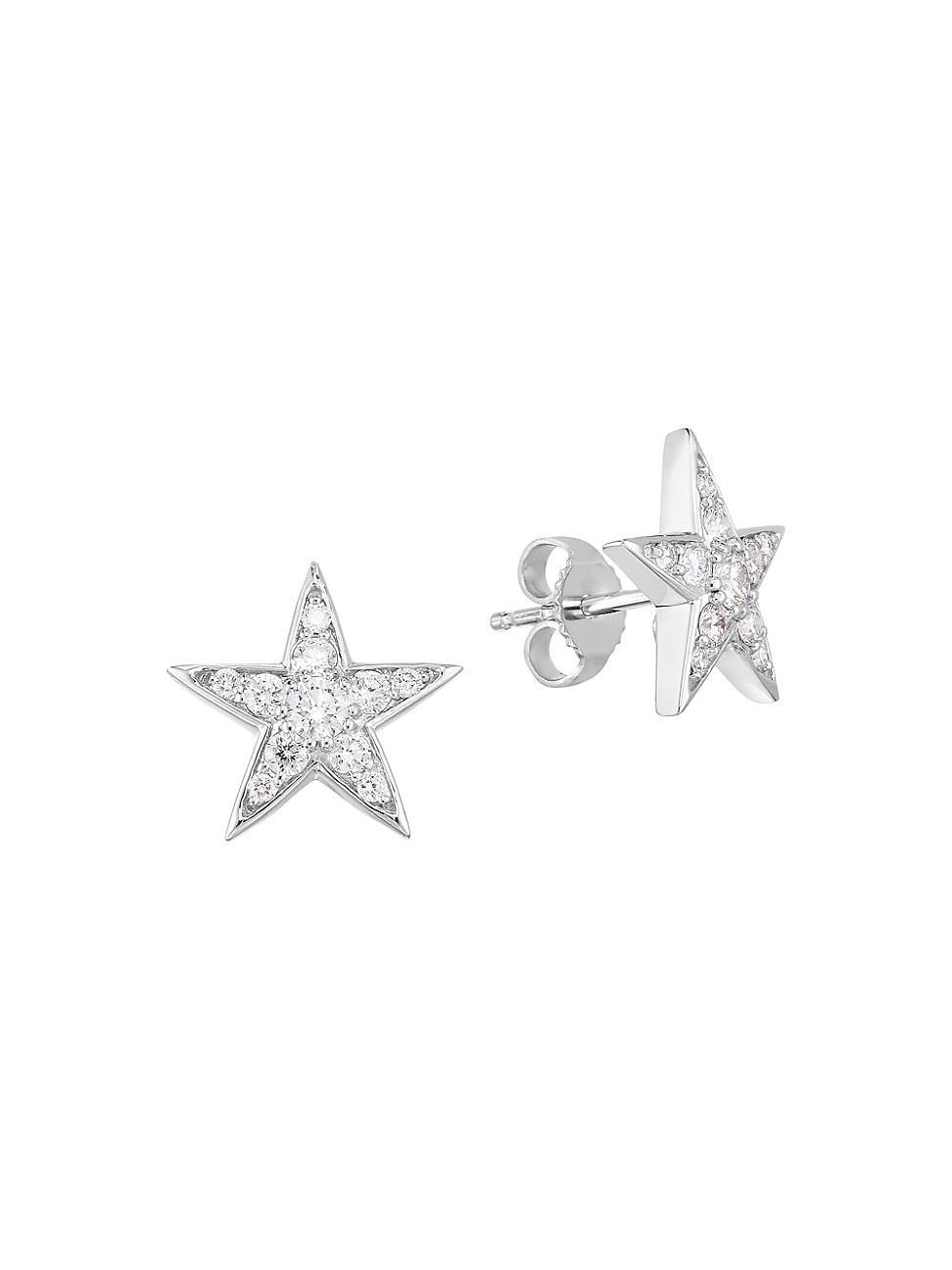 Roberto Coin Diamond Star Stud Earrings Product Image