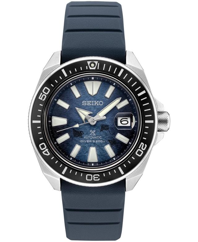 Seiko Mens Automatic Prospex Diver Dark Blue Silicone Strap Watch 45mm Product Image