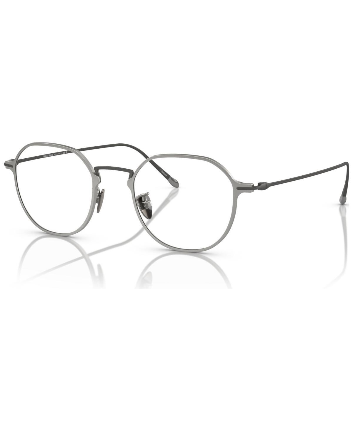 Giorgio Armani Mens Phantos Eyeglasses, AR6138TM 49 - Matte Silver-Tone Product Image