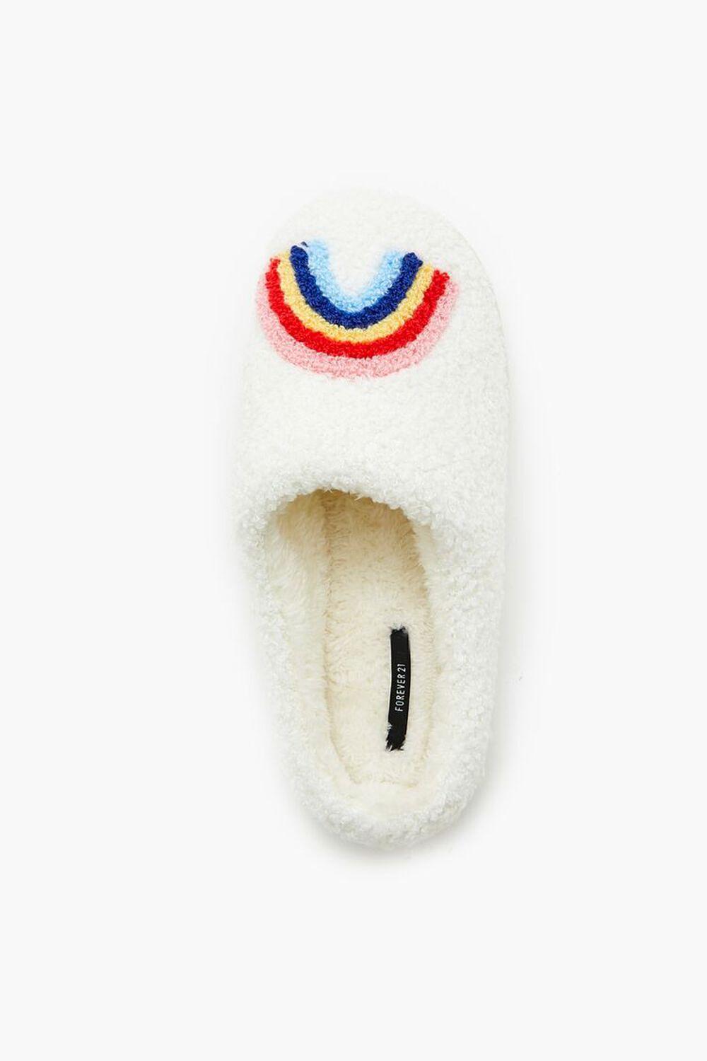 Plush Rainbow House Slippers | Forever 21 Product Image